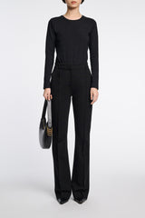 Dorothee Schumacher Flared Pants in Punto Milano in Black Vancouver. Shop Online or in Store.