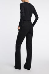 Dorothee Schumacher Flared Pants in Punto Milano in Black Vancouver. Shop Online or in Store.
