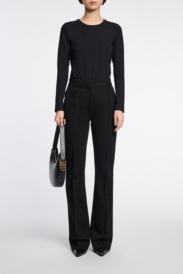 Dorothee Schumacher Flared Pants in Punto Milano in Black Vancouver. Shop Online or in Store.