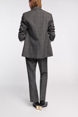 Dorothee Schumacher Glen Plaid Wool Blazer in Grey Melange Vancouver. Shop Online or in Store.