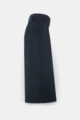 Dorothee Schumacher High-Waisted Belted Cotton Culottes in Navy Vancouver. Shop Online or in Store.