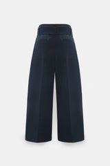Dorothee Schumacher High-Waisted Belted Cotton Culottes in Navy Vancouver. Shop Online or in Store.