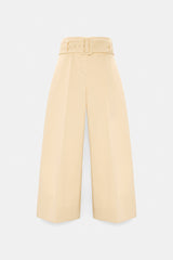 Dorothee Schumacher High-Waisted Cotton Culottes in Pastel Yellow Vancouver. Shop Online or in Store.