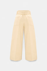 Dorothee Schumacher High-Waisted Cotton Culottes in Pastel Yellow Vancouver. Shop Online or in Store.