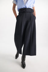Dorothee Schumacher High-Waisted Culottes in Punto Milano in Navy Vancouver. Shop Online or in Store.