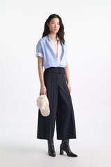 Dorothee Schumacher High-Waisted Culottes in Punto Milano in Navy Vancouver. Shop Online or in Store.