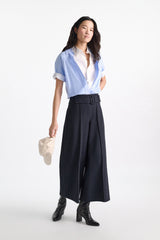 Dorothee Schumacher High-Waisted Culottes in Punto Milano in Navy Vancouver. Shop Online or in Store.