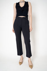 Dorothee Schumacher Knick Flare Knit Punto Milano Trousers in Black Vancouver. Shop Online or in Store