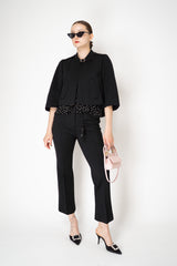 Dorothee Schumacher Knick Flare Knit Punto Milano Trousers in Black Vancouver. Shop Online or in Store