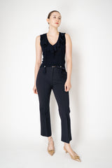 Dorothee Schumacher Knick Flare Knit Punto Milano Trousers in Black Vancouver. Shop Online or in Store