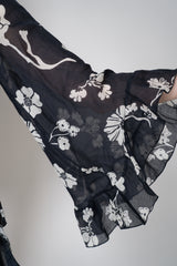Dorothee Schumacher Long Sleeve Flowy Ramie Tunic in Navy and White Vancouver. Shop Online or in Store.