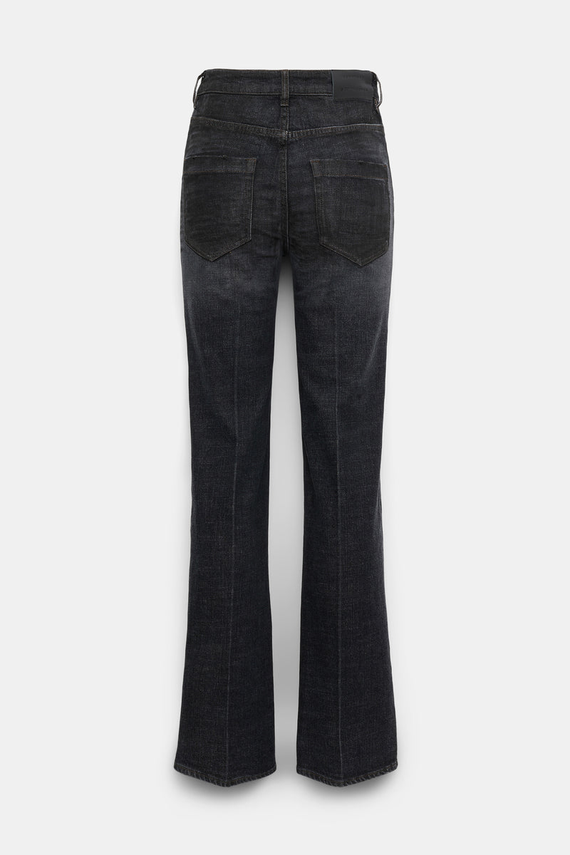 Dorothee Schumacher Long Straight Leg Jeans in Black Wash Vancouver. Shop Online or in Store.