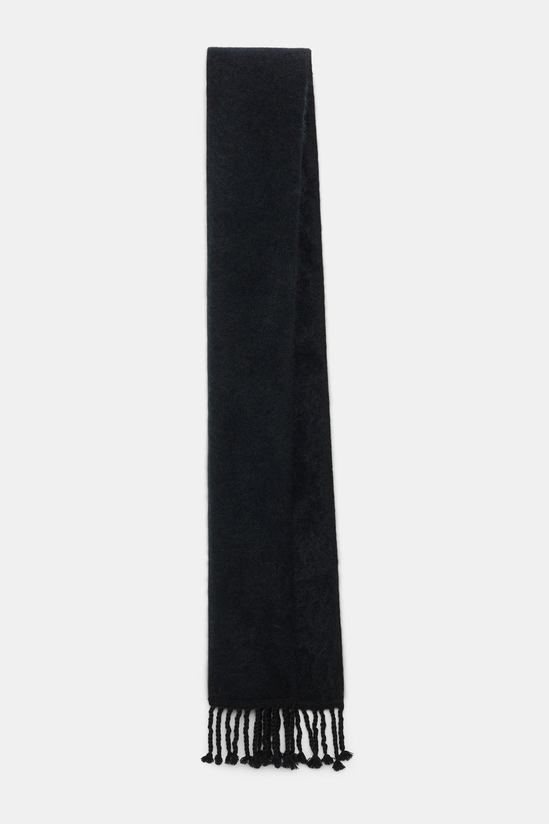 Dorothee Schumacher Merino-Cashmere Knit Fringe Scarf in Black Vancouver. Shop Online or in Store.