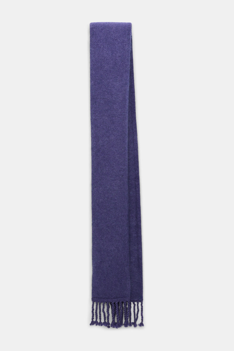 Dorothee Schumacher Merino-Cashmere Knit Fringe Scarf in Lavendel Night Vancouver. Shop Online or in Store.
