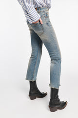 Dorothee Schumacher Mid Rise Cropped Flared Jeans Vancouver. Shop Online or in Store.