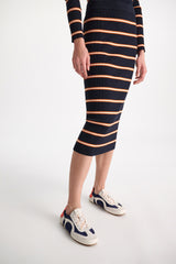 Dorothee Schumacher Mixed Material Sneakers in Navy Combo Vancouver. Shop Online or in Store.