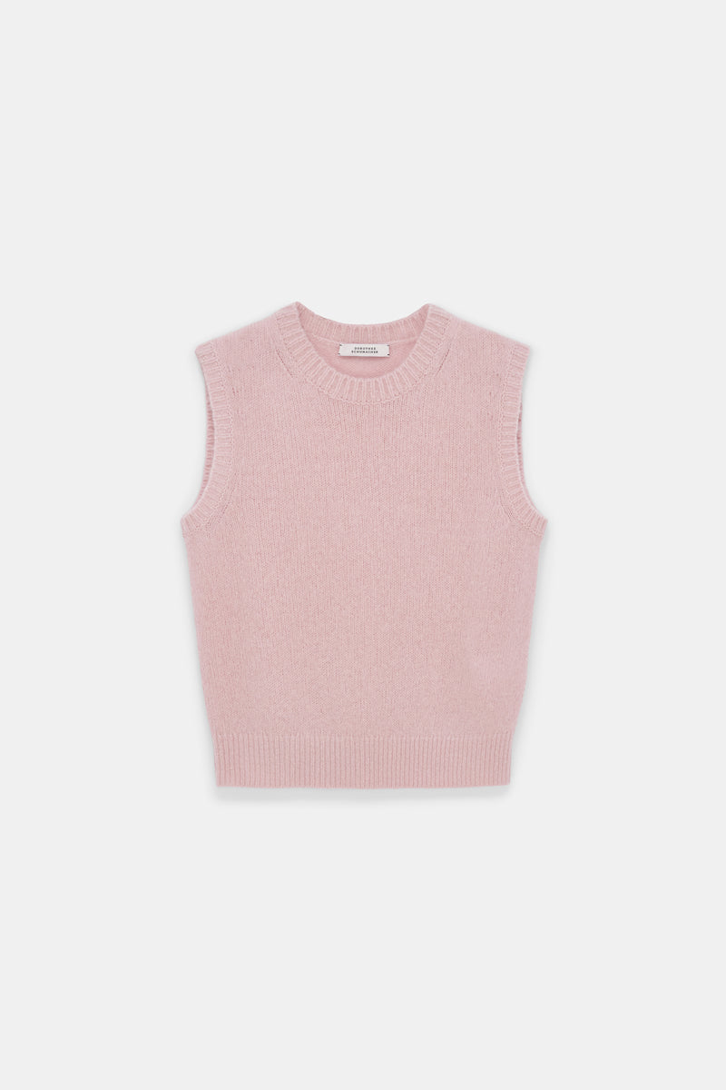 Dorothee Schumacher New Cashmere Knit Shell in Light Pink Vancouver. Shop Online or in Store.
