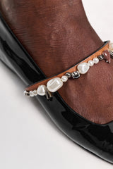 Dorothee Schumacher Pearl Embellished Mary-Janes in Black Vancouver. Shop Online or in Store.