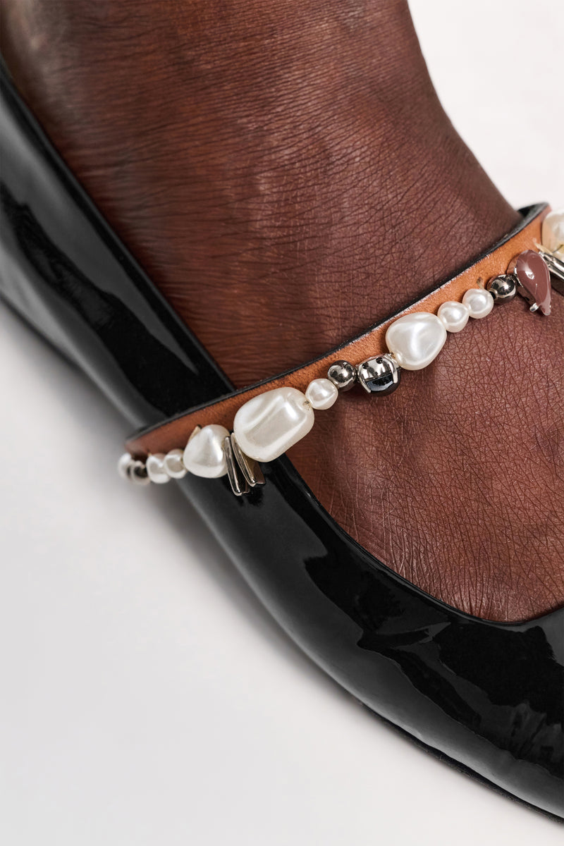 Dorothee Schumacher Pearl Embellished Mary-Janes in Black Vancouver. Shop Online or in Store.