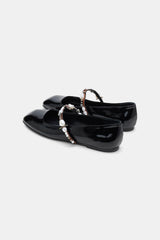 Dorothee Schumacher Pearl Embellished Mary-Janes in Black Vancouver. Shop Online or in Store.