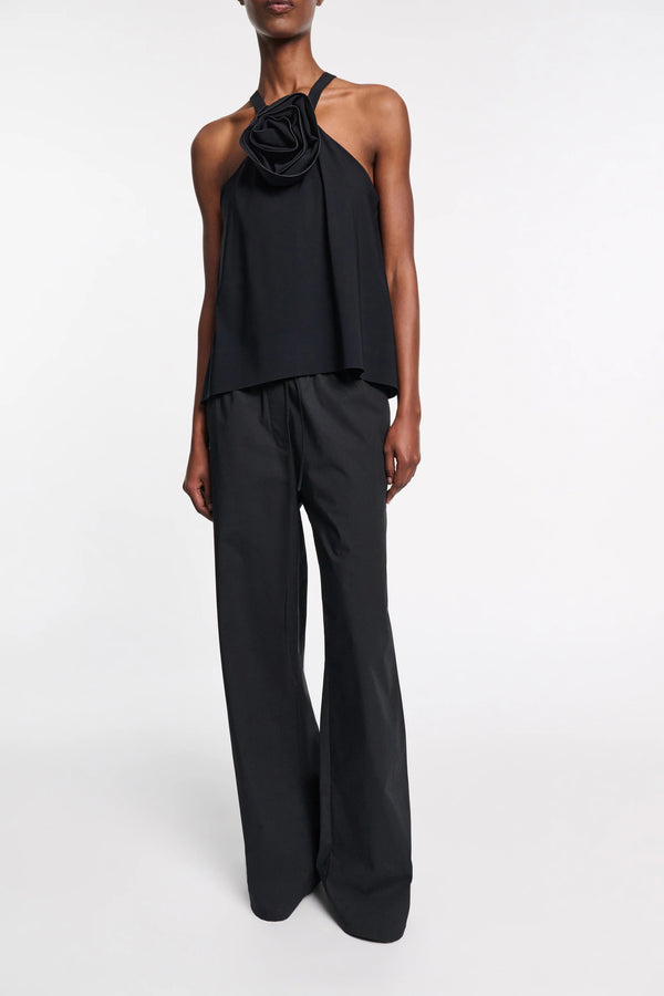 Dorothee Schumacher Relaxed Cotton Poplin Pants in Black Vancouver. Shop Online or in Store.