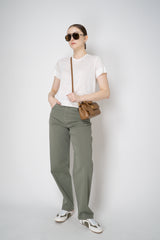 Dorothee Schumacher Round Neck Hemp T-Shirt in White Vancouver. Shop Online or in Store.