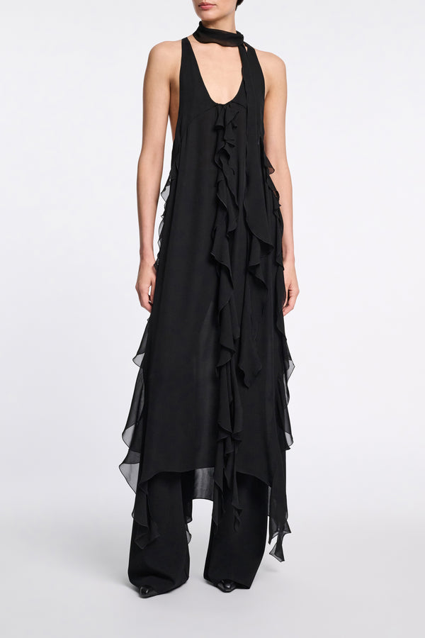 Dorothee Schumacher Silk Georgette Festival Top in Black Vancouver. Shop Online or in Store.