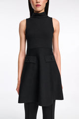 Dorothee Schumacher Sleeveless Knit Turtleneck Dress in Black Vancouver. Shop Online or in Store.