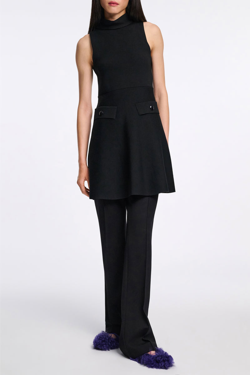Dorothee Schumacher Sleeveless Knit Turtleneck Dress in Black Vancouver. Shop Online or in Store.