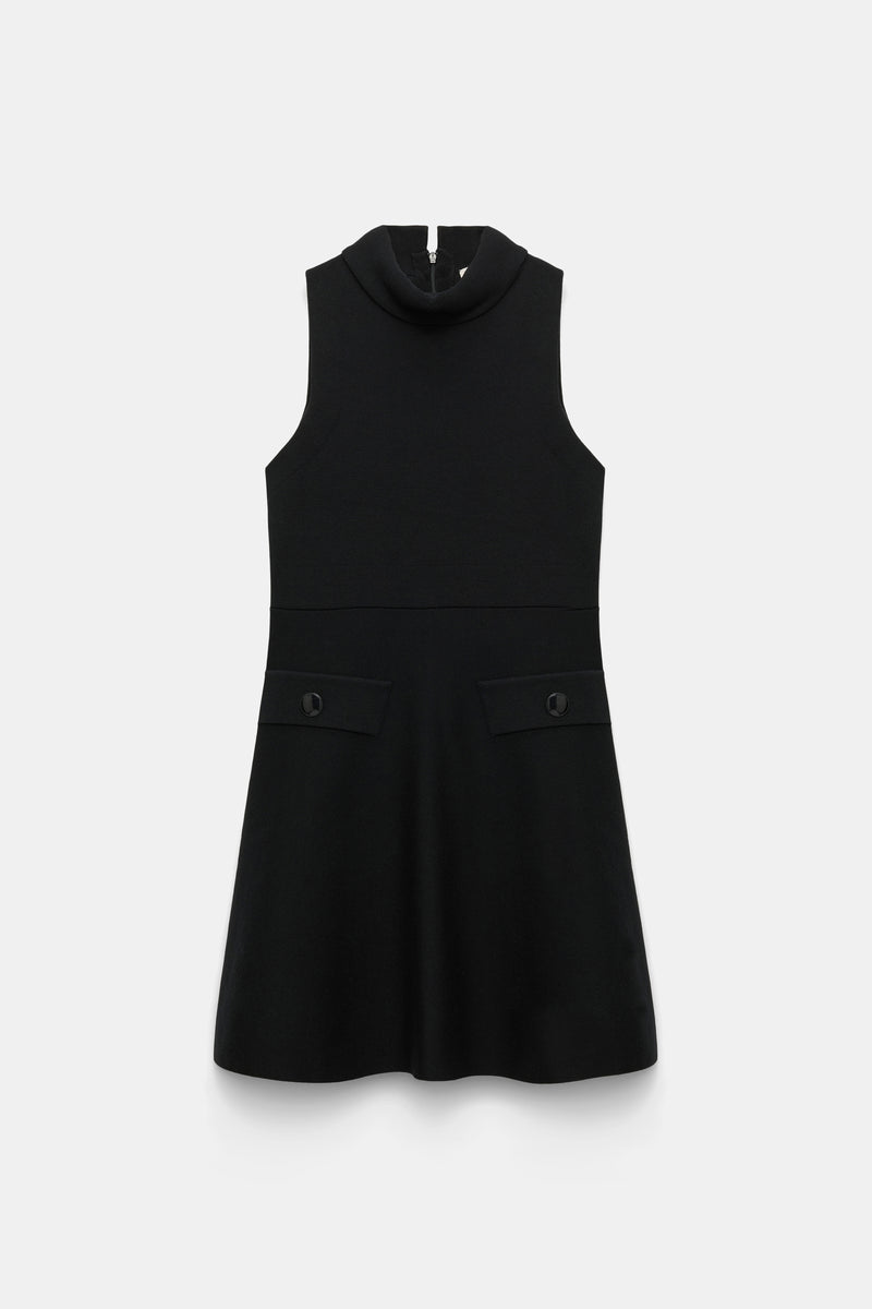 Dorothee Schumacher Sleeveless Knit Turtleneck Dress in Black Vancouver. Shop Online or in Store.