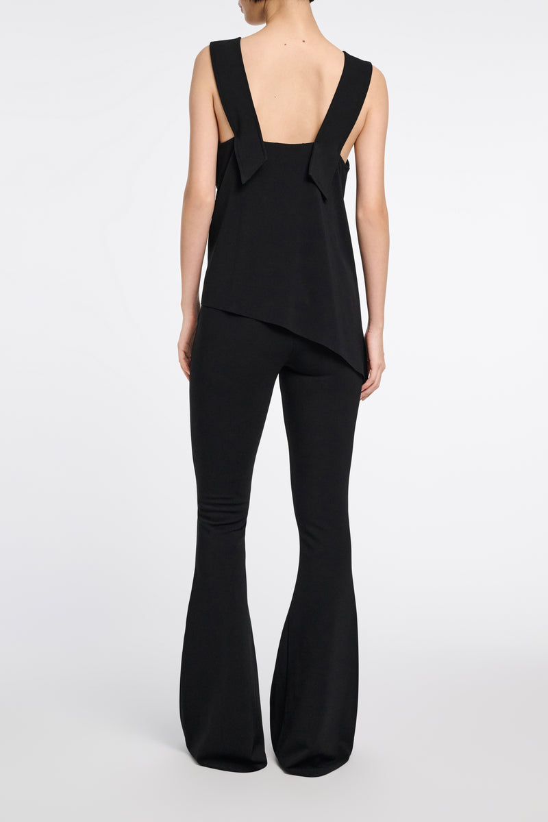 Dorothee Schumacher Slim Pants with Flared Leg in Black. Shop Online or in Store.