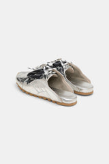 Dorothee Schumacher Sneaker-Style Mules in Silver Vancouver. Shop Online or in Store.