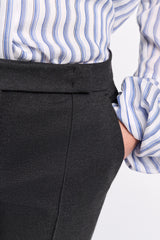 Dorothee Schumacher Stretch Knit Punto Milano Flared Pants in Charcoal Vancouver. Shop Online or in Store.