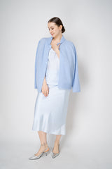 Dorothee Schumacher Stretch Silk-Satin V-neck Camisole in Light Blue Vancouver. Shop Online or in Store.