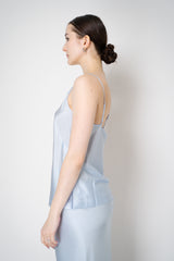 Dorothee Schumacher Stretch Silk-Satin V-neck Camisole in Light Blue Vancouver. Shop Online or in Store.
