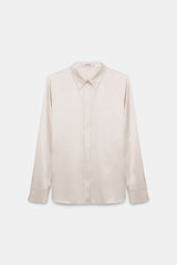 Dorothee Schumacher Stretch Silk Satin Blouse in Pearl Ivory Vancouver. Shop Online or in Store.