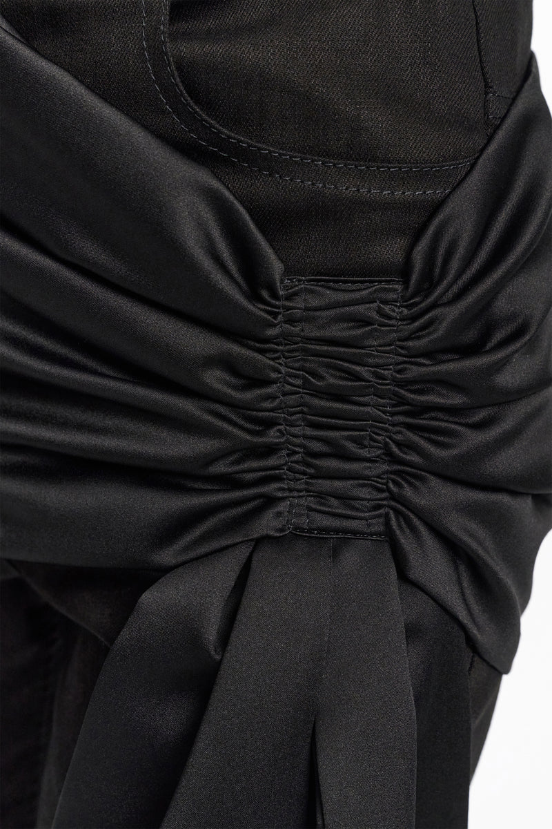 Dorothee Schumacher Tapered Leg Skinny Jeans with Satin Bow in Black Vancouver. Shop Online or in Store.