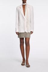 Dorothee Schumacher Technical Linen Blazer in White Vancouver. Shop Online or in Store.