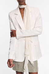 Dorothee Schumacher Technical Linen Blazer in White Vancouver. Shop Online or in Store.