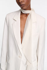 Dorothee Schumacher Technical Linen Blazer in White Vancouver. Shop Online or in Store.