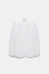 Dorothee Schumacher Technical Linen Blazer in White Vancouver. Shop Online or in Store.