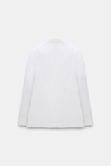 Dorothee Schumacher Technical Linen Blazer in White Vancouver. Shop Online or in Store.