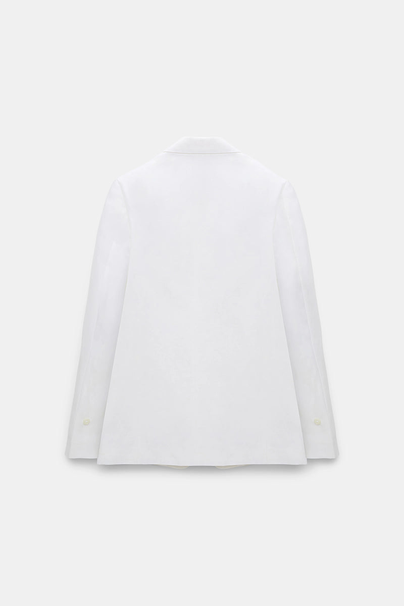 Dorothee Schumacher Technical Linen Blazer in White Vancouver. Shop Online or in Store.