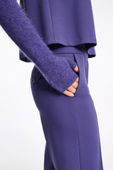 Dorothee Schumacher Virgin Merino-Cashmere Fuzzy Knit Arm-Warmers in Lavendel Night Vancouver. Shop Online or in Store.