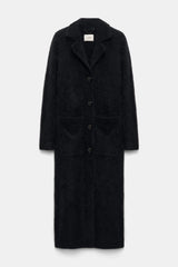 Dorothee Schumacher Virgin Merino-Cashmere Fuzzy Knit Coat in Black Vancouver. Shop Online or in Store.