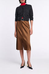 Dorothee Schumacher Virgin Merino-Cashmere Fuzzy Knit Cropped Cardigan in Grey Vancouver. Shop Online or in Store.