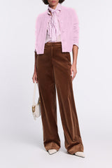 Dorothee Schumacher Virgin Merino-Cashmere Fuzzy Knit Cropped Cardigan in Orchidee Vancouver. Shop Online or in Store.