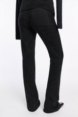 Dorothee Schumacher Virgin Merino-Cashmere Fuzzy Knit Pants in Black Vancouver. Shop Online or in Store.