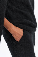Dorothee Schumacher Virgin Merino-Cashmere Fuzzy Knit Pants in Black Vancouver. Shop Online or in Store.