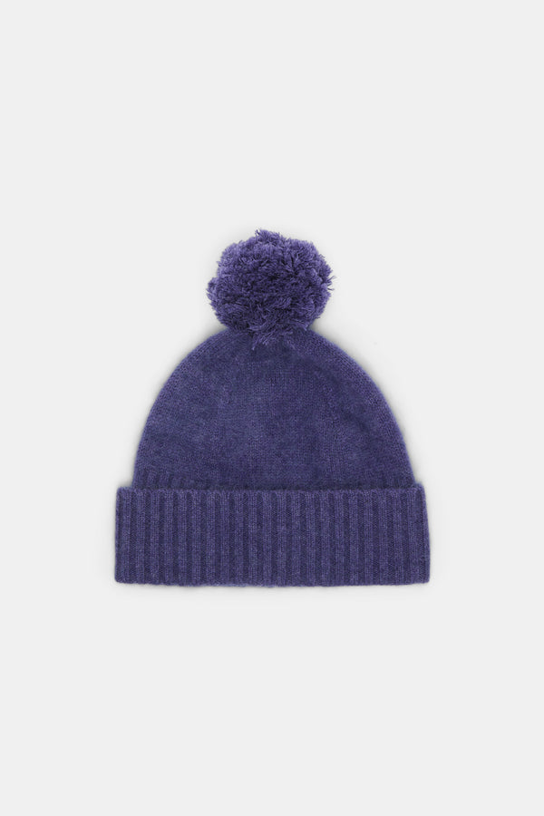 Dorothee Schumacher Virgin Merino-Cashmere Fuzzy Knit Toque in Lavendel Night Vancouver. Shop Online or in Store.